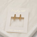 Gold hoop earrings on a 'Foxy Originals' branded card with 'Everyday Edit' text.