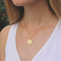 Gold Crown Coin Necklace
