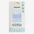 Blue Beeswax Wrap Variety Set is a set of 3 beeswax food wraps in small, medium and large.